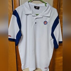 Stitches White and Blue Men's Polo Shirt
